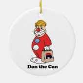 Don the con — Anti-Trump-Design - - Politisch -.p Keramik Ornament (Hinten)