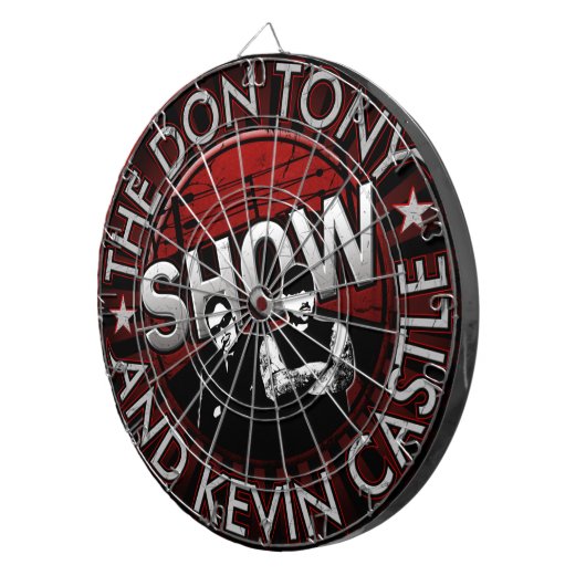 Don Tony und Kevin-Schloss-ShowDartboard! Dartscheibe (Vorderseite rechts)
