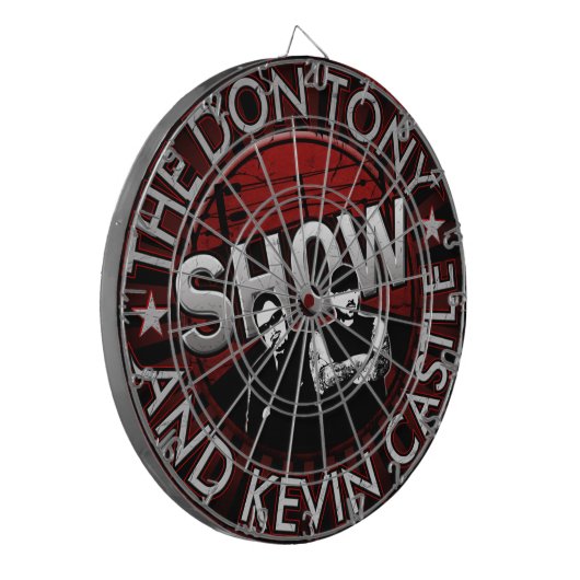 Don Tony und Kevin-Schloss-ShowDartboard! Dartscheibe (Vorderseite Links)
