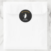 Don Tree auf Pinguinen, Steuern Penguin Funny Meme Runder Aufkleber (Tasche)