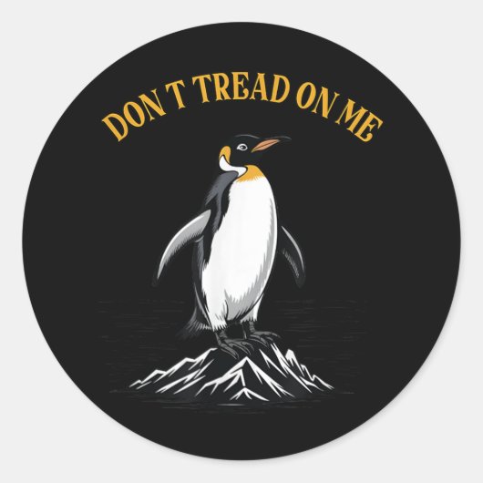 Don Tree auf Pinguinen, Steuern Penguin Funny Meme Runder Aufkleber (Vorderseite)