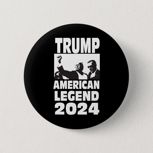 Don Trump 2024 - Bulletproof Never ergeben Legend Button (Vorderseite)