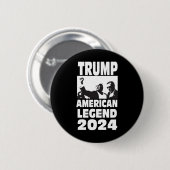Don Trump 2024 - Bulletproof Never ergeben Legend Button (Vorne & Hinten)