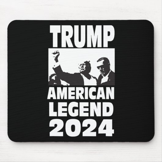 Don Trump 2024 - Bulletproof Never ergeben Legend Mousepad (Vorne)