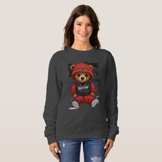 Don Vitone – Red Teddy King Vitotone Bear – Red El Sweatshirt (Vorne ganz)