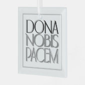 Dona Nobis Pacem Elegant geben Uns Frieden Ornament Aus Glas (Vorderseite links)