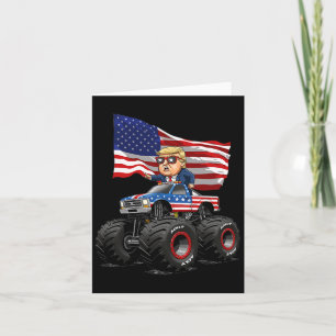 Donad Trump Monster Truck 4. Juli US-Flaggenspass Karte