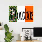 Donahue Celtic Dragon Print Poster (Heimbüro)
