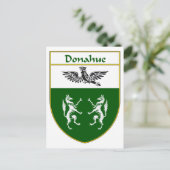 Donahue-Wappen/Familienwappen Postkarte (Stehend Vorderseite)