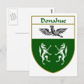 Donahue-Wappen/Familienwappen Postkarte (Vorne/Hinten)