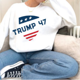 Donal Trump 47 Distressed Sweatshirt patriot