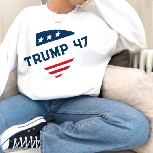 Donal Trump 47 Distressed Sweatshirt patriot