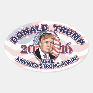 Donald 2016 J. Trump Make Amerika stark Ovaler Aufkleber
