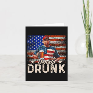 Donald Betrunken Trump trinken Bier 4. Juli Amerik Karte