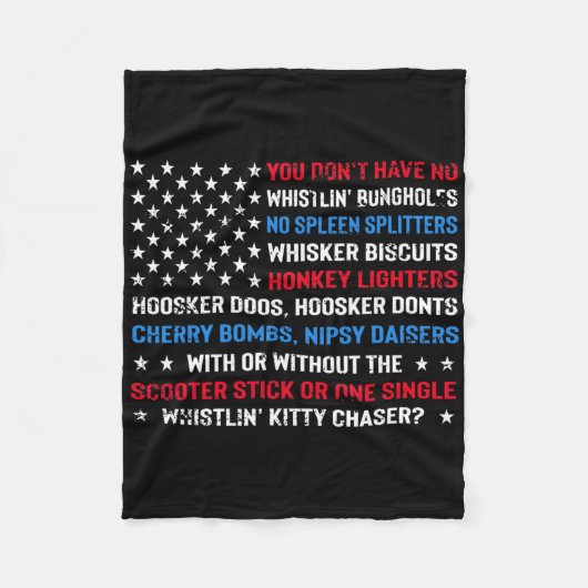 Donald Betrunkener Trump Trinkt Bier 4. Juli Ameri Fleecedecke (Vorderseite)