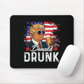 Donald Betrunkener Trump Trinkt Bier 4. Juli Ameri Mousepad (Mit Mouse)