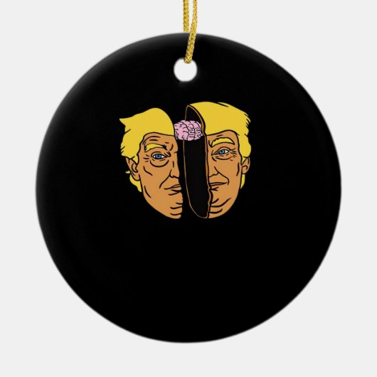 Donald Brain Trumpkin Artwork Keramik Ornament (Vorne)