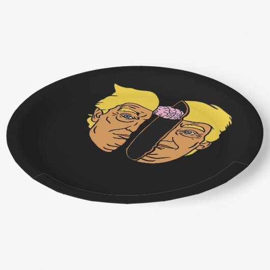 Donald Brain Trumpkin Artwork Pappteller (Schrägansicht)