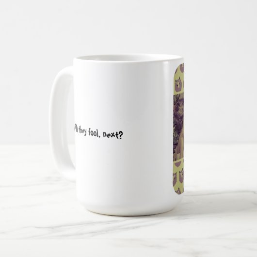 Donald Drumpf u. das Clintons = die Kaffeetasse (Vorderseite Links)