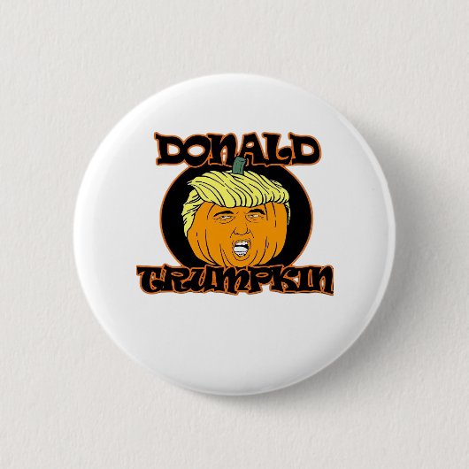 Donald Halloween Costume Trumpkin Button (Vorderseite)