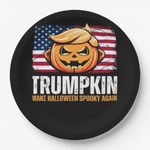 Donald Halloween - Trumpkin macht Halloween Spooky Pappteller