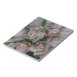 Donald & Hillary Wedding Date Bridal Vielen Dank Notizblock