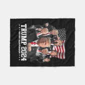 Donald J Trump 2024 Nie übergeben 1 Fleecedecke (Vorderseite (Horizontal))