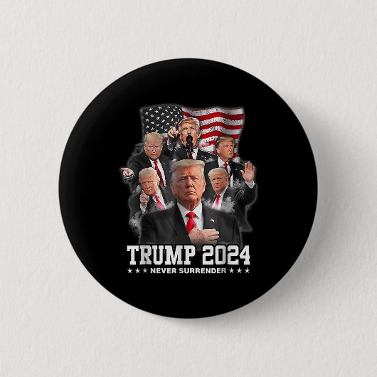 Donald J Trump 2024 nie übergeben Button (Vorderseite)