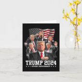 Donald J Trump 2024 nie übergeben Karte (Gelbe Blume)