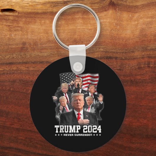 Donald J Trump 2024 nie übergeben Schlüsselanhänger (Vorderseite)