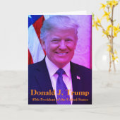 Donald J. Trump - 45. Präsident der USA Karte (Gelbe Blume)