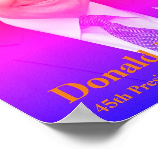 Donald J. Trump, 45. Präsident der USA Poster (Ecke)