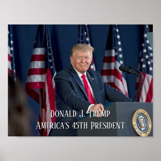 Donald J. Trump 45. Präsident Keepake Poster (Vorne)