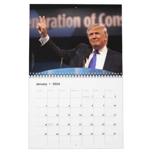 Donald J. Trump Classic Campaign Foto Calendar Kalender (Jan 2026)