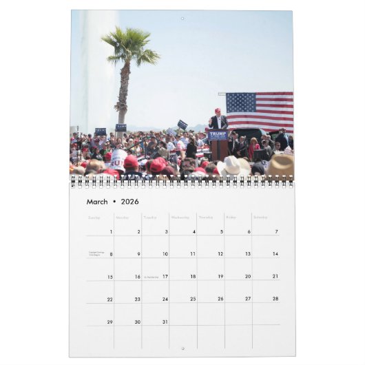Donald J. Trump Classic Campaign Foto Calendar Kalender (Mär 2026)