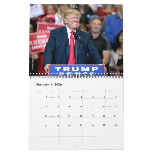 Donald J. Trump Classic Campaign Foto Calendar Kalender (Feb 2026)