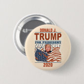 Donald J. Trump für Präsidenten 2020 Button (Vorne & Hinten)