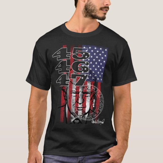Donald J Trump Präsident 45 46 47 T-Shirt (Vorderseite)