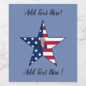 Donald J. Trump~ Präsident~ US Flag~ Star ~ MAGA ! Weinetikett (Einzelnes Label)