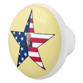 Donald J. Trump~ Präsident~ US-Flagge~ Star ~ MAGA Keramikknauf (Rechts)