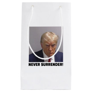Donald J Trump Tasse Shot - Nie übergeben Long Sle Kleine Geschenktüte
