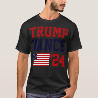 Donald JD Vance 2024 Amerikanische Flagge T-Shirt