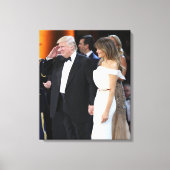 Donald & Melania Trump bei der Amtseinführung Leinwanddruck (Vorderseite)