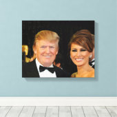 DONALD & MELANIA TRUMP LEINWANDDRUCK (Insitu (Holzboden))