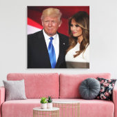 DONALD & MELANIA TRUMP LEINWANDDRUCK (Insitu (Wohnzimmer))