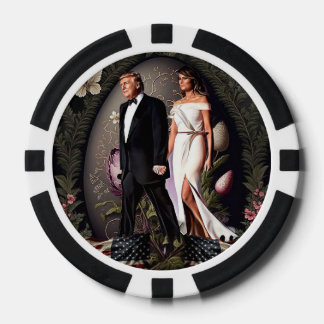 Donald Melania Trump Patriotic Oaster Poker Chips
