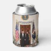 Donald & Melania Trumps Weihnachtsweißhaus Dosenkühler (Kanne Vorderseite)