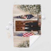 Donald & Melania Trumps Weihnachtsweißhaus Golfhandtuch (Insitu)