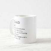 Donald Name, Bearbeitbarer Name, Benutzerdefiniert Kaffeetasse (Vorderseite Links)