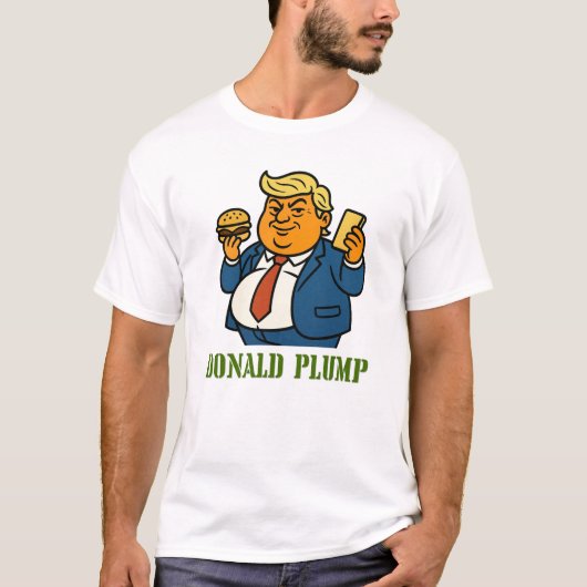 Donald Plump - Funny Cartoon Parody T-Shirt (Vorderseite)